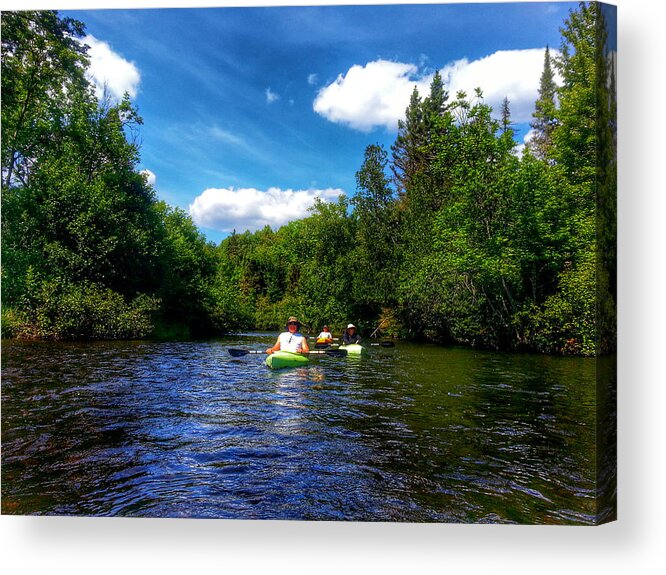 Kayaking Acrylic Print featuring the photograph Kayaking the Brule River 8 by Brook Burling
