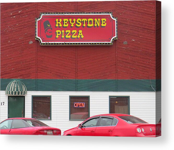 Blurred Acrylic Print featuring the photograph Keystone Pizza by Dart Humeston