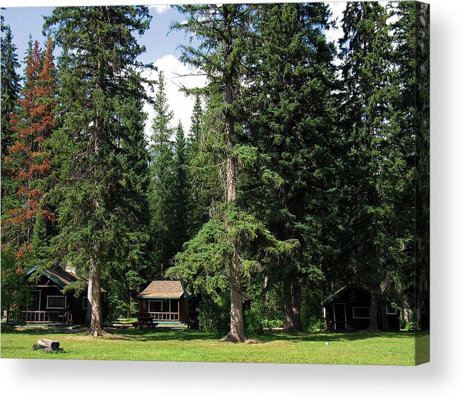 Landscape Acrylic Print featuring the photograph Kootenay Park Lodge Cabins by Gerry Bates