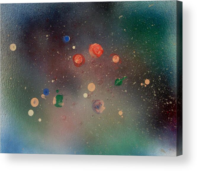 Space Star ( Ax Microscopii ) Acrylic Print featuring the mixed media Lacaille 8760 by Edward Wolverton