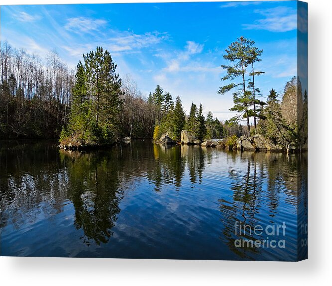 Lake Michigamme In Michigan Acrylic Print featuring the photograph Lake Michigamme by Gwen Gibson