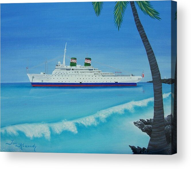 Independence Acrylic Print featuring the painting Last Cruise by Thomas F Kennedy
