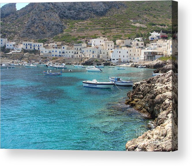 Isole Egadi Acrylic Print featuring the photograph Levanzo by Tiziana Maniezzo