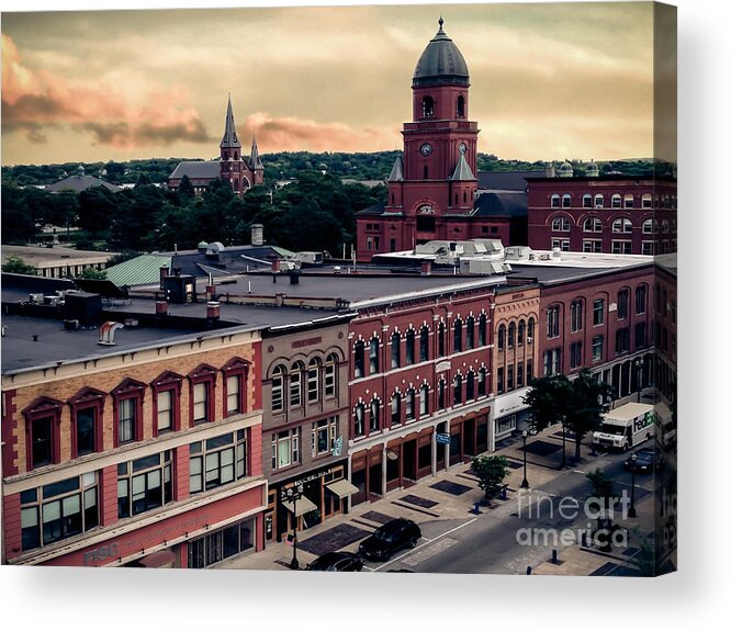 Maine Acrylic Print featuring the photograph Lewiston Maine by Brenda Giasson