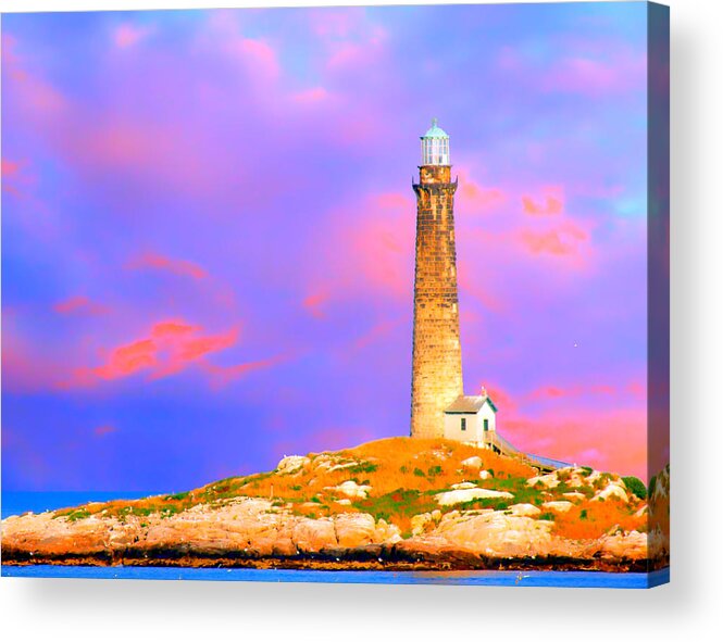 Lighthouse Acrylic Print featuring the photograph Light house onThatcher Island by Randall Branham