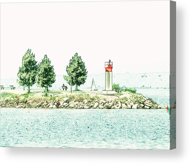 Lighthouse Acrylic Print featuring the photograph Lighthouse at Andrew Haydon Park by Zinvolle Art