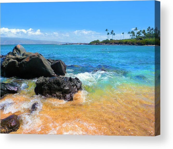 Beach Acrylic Print featuring the photograph Little Beach on Maui by Jane Girardot