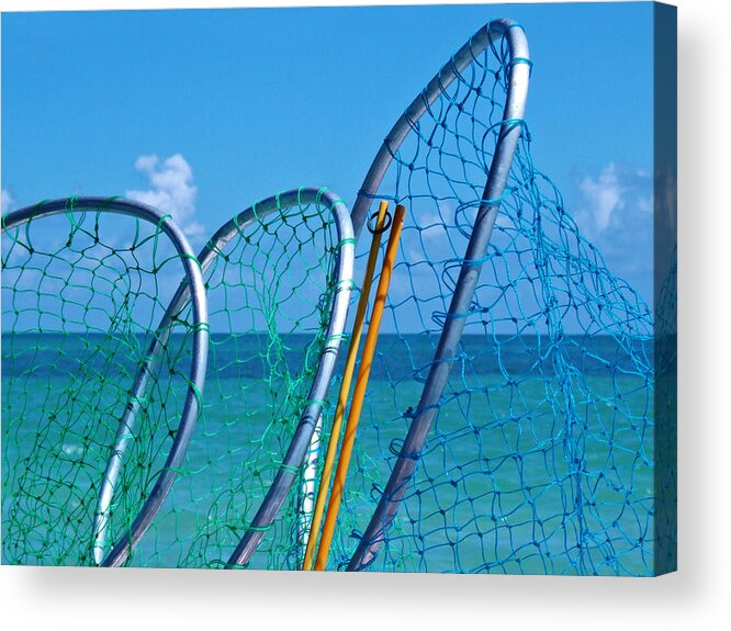Florida Keys Lobster Catching Tools Acrylic Print featuring the photograph Florida Lobster Diving Tools by Ginger Wakem