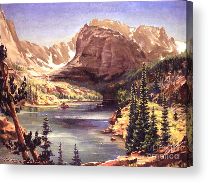 Lock Vale Acrylic Print featuring the painting Lock Vale - Colorado by Art By Tolpo Collection