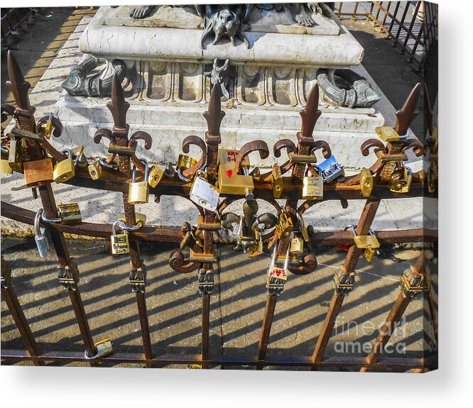 Florence Acrylic Print featuring the photograph Locks of Love-2 by Elizabeth M