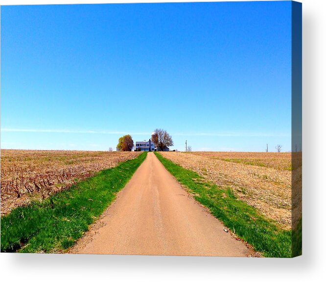 Farm Acrylic Print featuring the photograph Lonely Farm by Chris Montcalmo