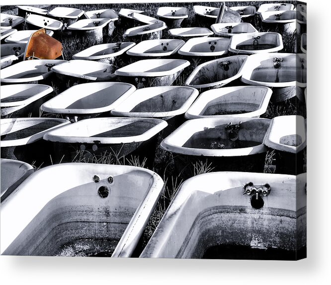Porcelain Acrylic Print featuring the photograph Lonesome Tub by Daniel George