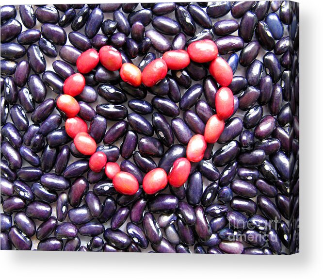 Heart Acrylic Print featuring the photograph Love Beans #01 by Ausra Huntington nee Paulauskaite