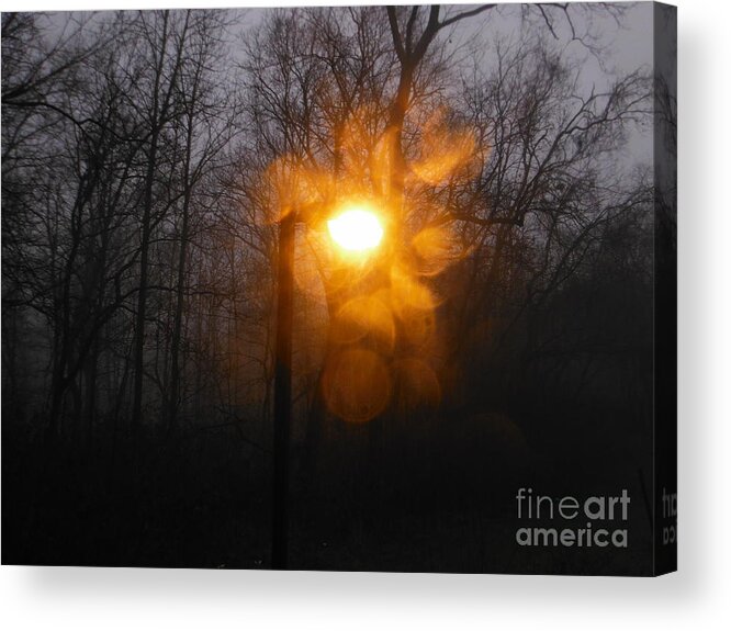 Light Post Acrylic Print featuring the photograph Magic Orb Light by Paddy Shaffer