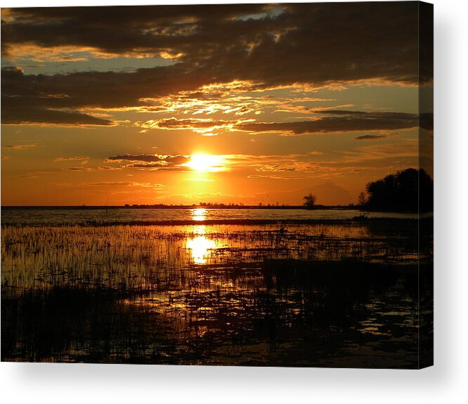 Lake Sunset Acrylic Print featuring the photograph Manitoba Sunset by James Petersen