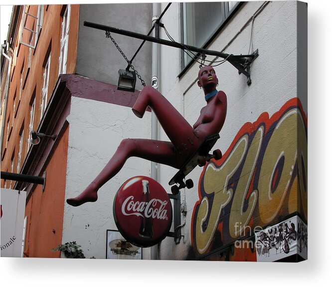 Signs Acrylic Print featuring the photograph Mannequin on Skateboard by Jim Goodman