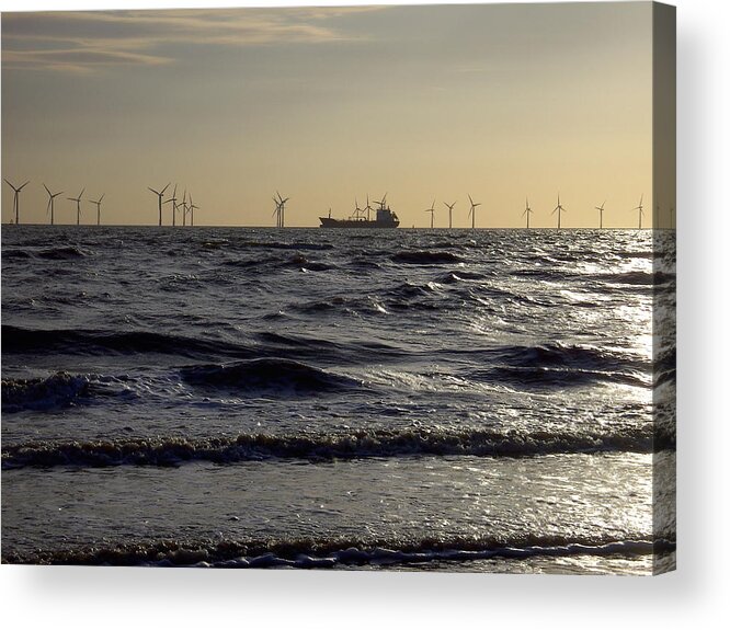 River Acrylic Print featuring the photograph Mersey Tanker by Steve Kearns