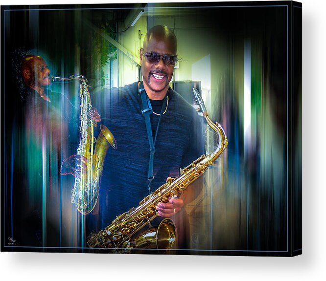 Saxophone Acrylic Print featuring the photograph Metal Hurricane by Glenn Feron