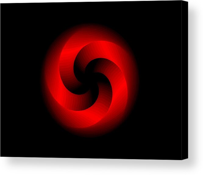 Mobius Strip Acrylic Print featuring the digital art Mobius Illusion by Stan Reckard