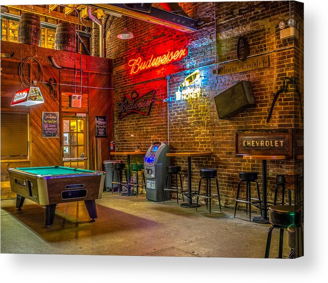 Alcohol Acrylic Print featuring the photograph Moosehead Saloon by Rob Sellers