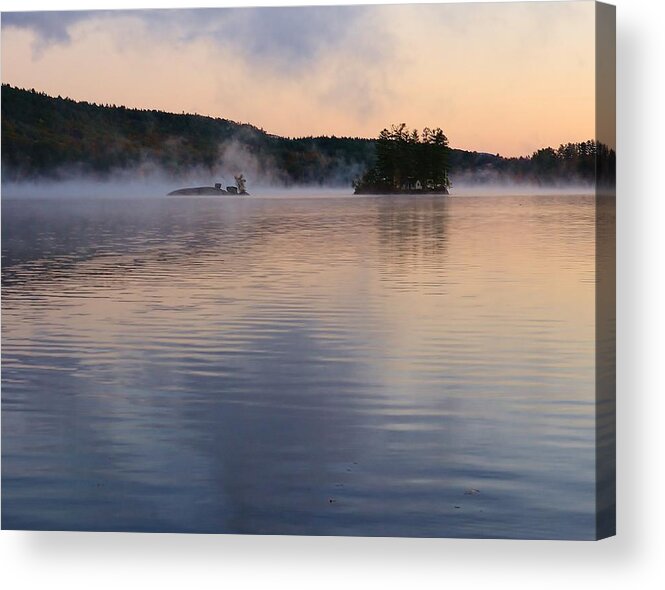 Maine Acrylic Print featuring the photograph Morning Smoke by Paul Noble