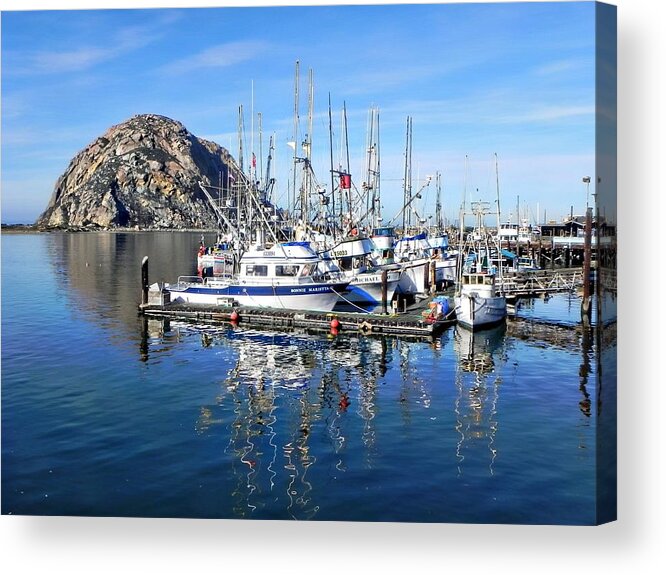 Morro Rock Acrylic Print featuring the photograph Morro Rock by Kathy Churchman