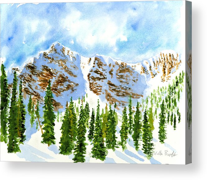 Mountains Acrylic Print featuring the painting Mount Ogden by Walt Brodis