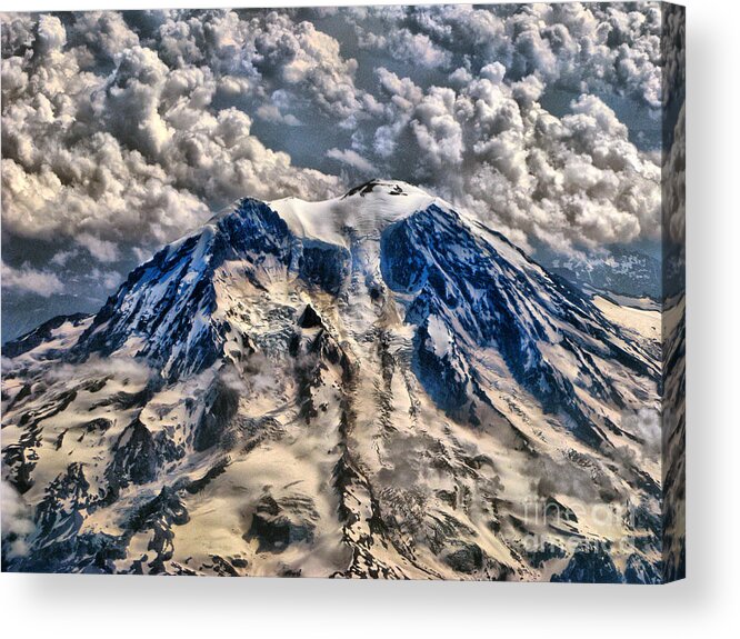 Mount Rainier Acrylic Print featuring the painting Mount Rainier by Barbara Ford