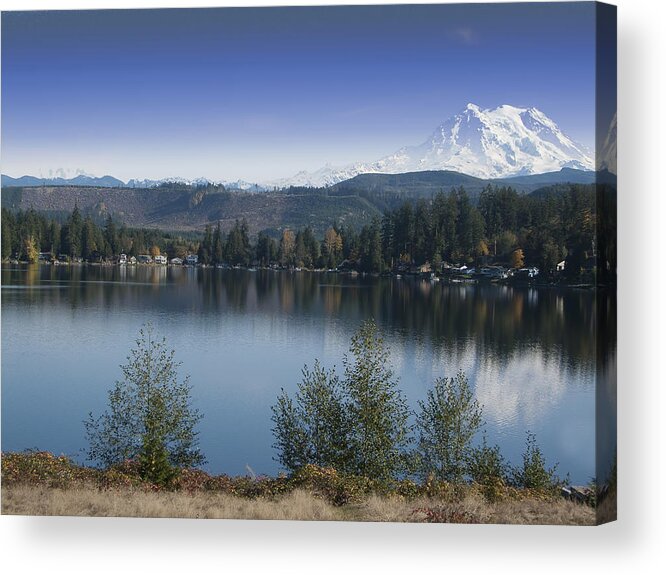 Landscape Acrylic Print featuring the photograph Mount Rainier in the Fall by Ron Roberts