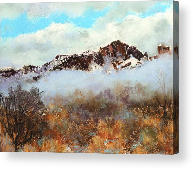 Mountain Acrylic Print featuring the painting Mountain Mist by M Diane Bonaparte