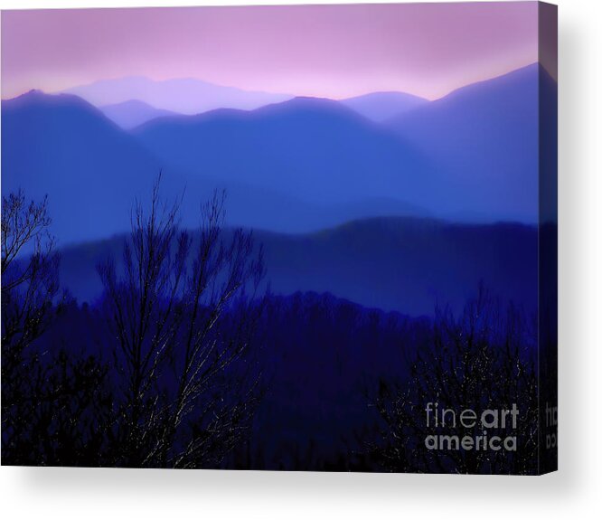Ken Acrylic Print featuring the photograph Mountains Of Blue by Ken Johnson