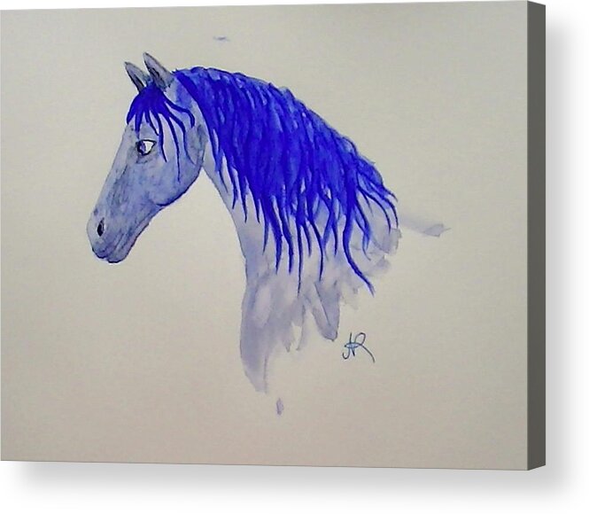 Horse Acrylic Print featuring the painting Mumbo II by Nieve Andrea 