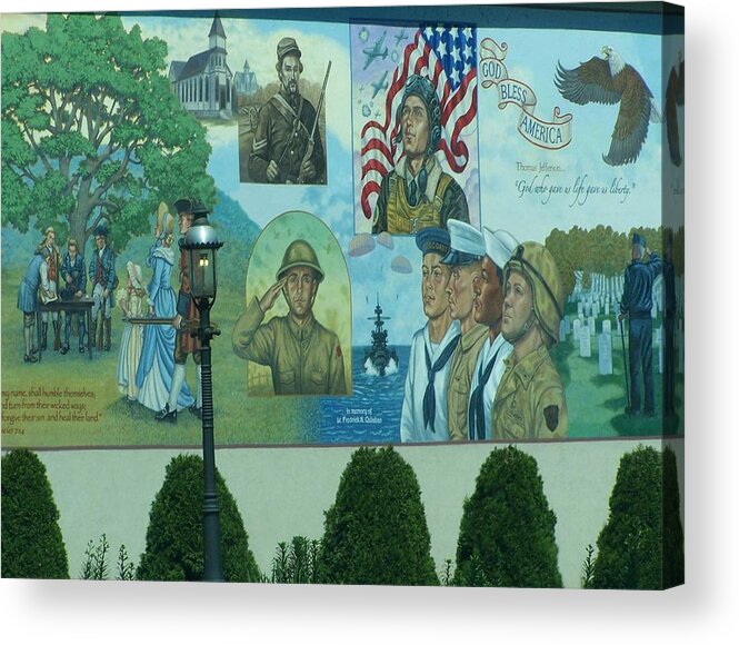 Mural Acrylic Print featuring the photograph Mural In Memory Of by Lila Mattison
