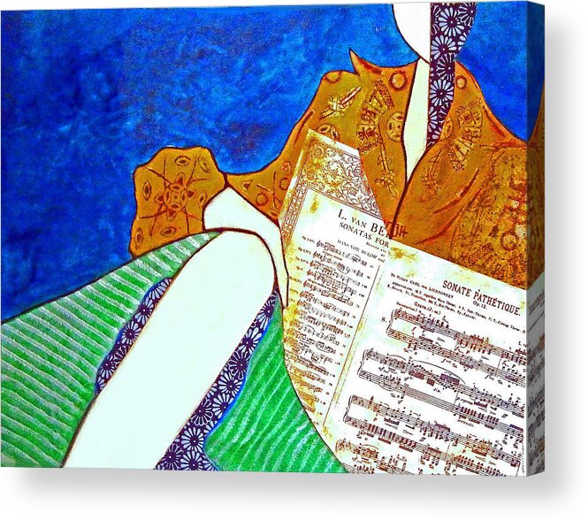 Music Acrylic Print featuring the painting Music Student by Elizabeth Bogard