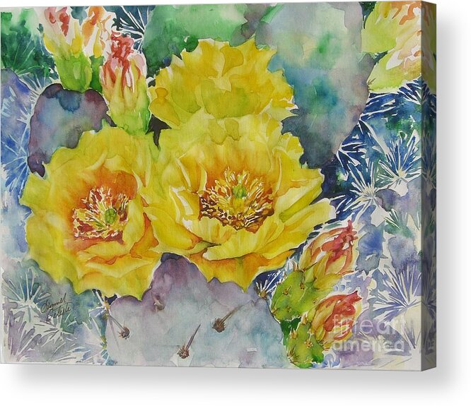 Cactus Acrylic Print featuring the painting My Delight by Summer Celeste