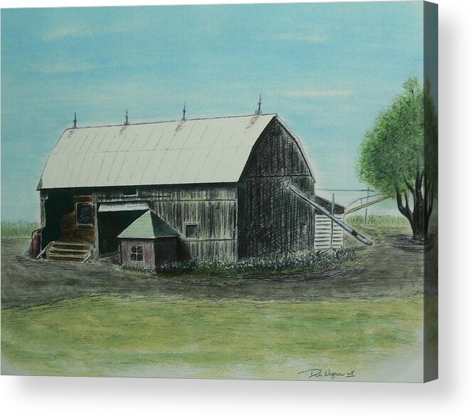 Barns Acrylic Print featuring the painting My old friend by Dan Wagner