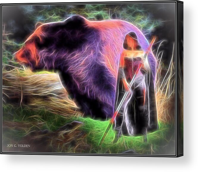 Mystic Acrylic Print featuring the painting Mystic Druid by Jon Volden