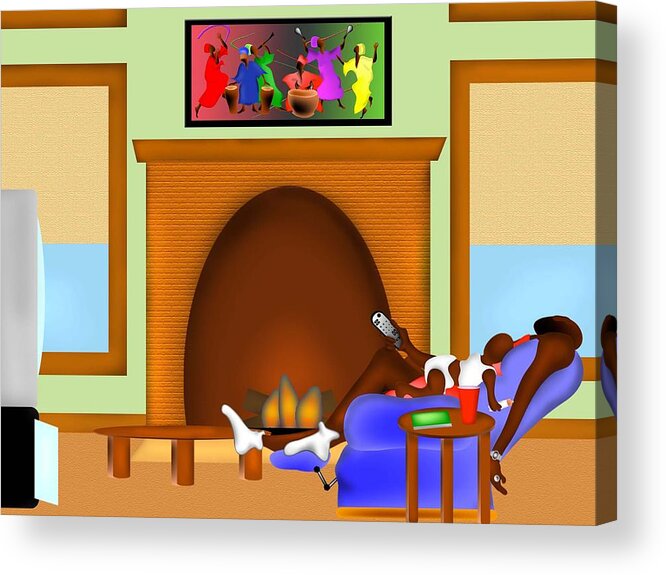 Family Acrylic Print featuring the digital art Naptime by Terry Boykin