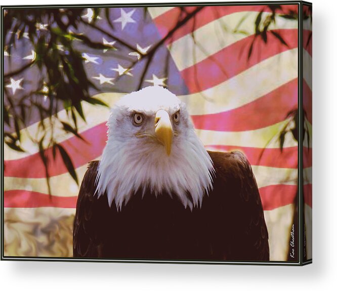 American Eagle Acrylic Print featuring the digital art National Symbols by Kae Cheatham