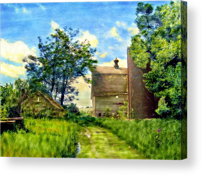 Farm Acrylic Print featuring the digital art Nature's Farm Reclamation Project by Ric Darrell