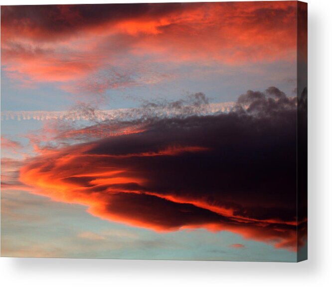 Sunset Acrylic Print featuring the photograph Nearly Red by Shane Bechler