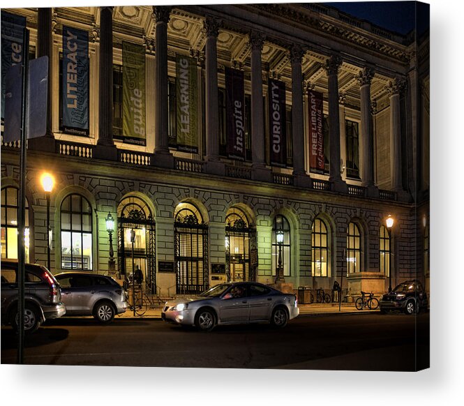 Night Acrylic Print featuring the photograph Night at the Library by Robert Culver