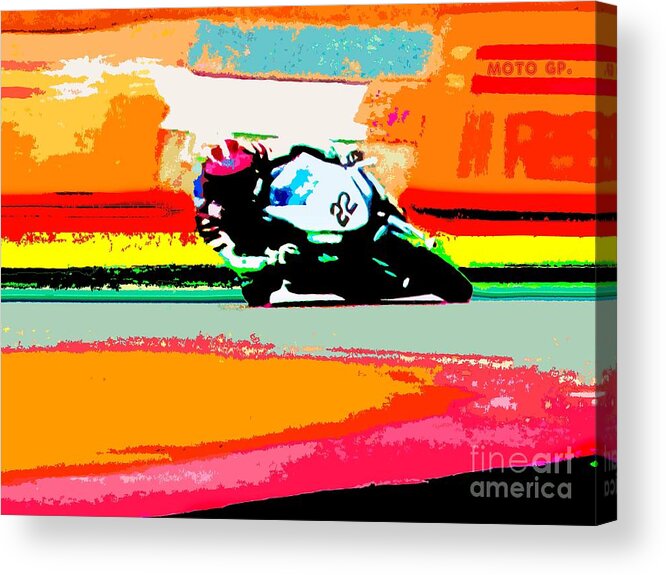 Moto Gp Acrylic Print featuring the photograph No Fear by Everette McMahan jr