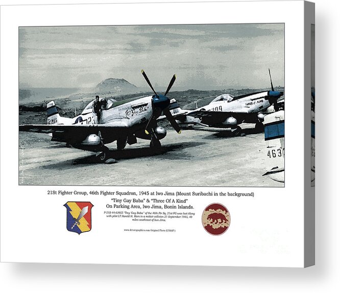 46th Fighter Squadron Acrylic Print featuring the photograph North American P-51D Mustang by Kenneth De Tore