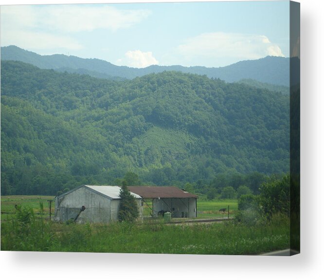Mountain Acrylic Print featuring the photograph North Carolina Scenery 1 by Lew Davis