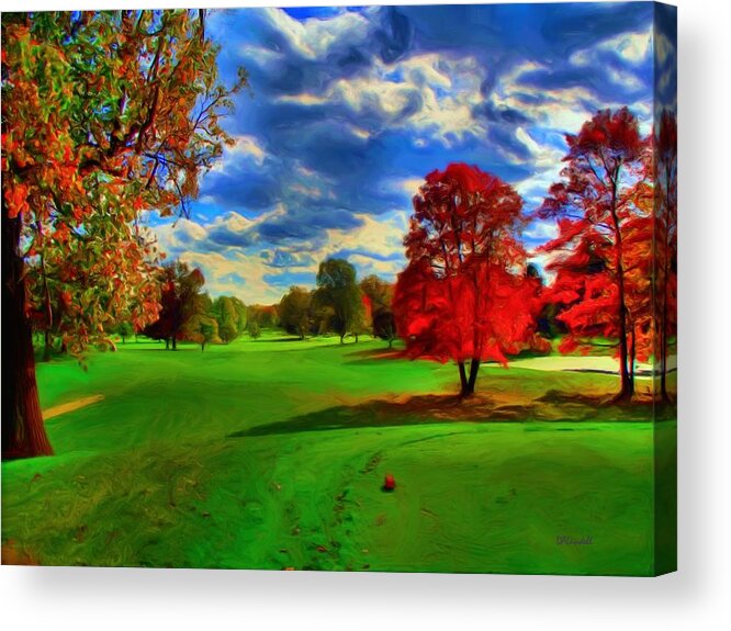 Golf Acrylic Print featuring the digital art Number 13 by Dennis Lundell