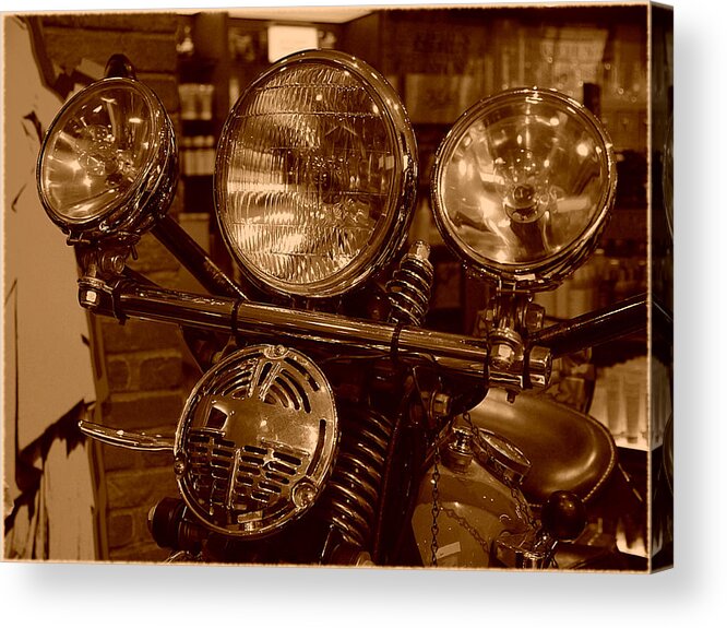 Old Acrylic Print featuring the photograph NYC - Bloomingdale Biker by Richard Reeve