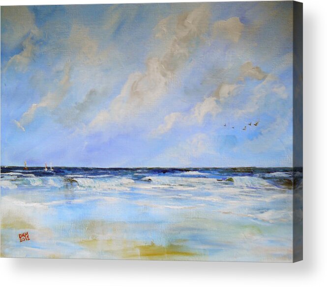 Beach Acrylic Print featuring the painting Ocean View by Dorothy Maier