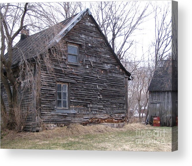 Canvas Print Acrylic Print featuring the photograph Old Farm Yamachiche by Line Gagne