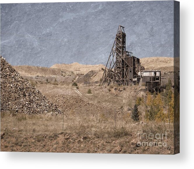 Old Acrylic Print featuring the digital art Old Gold Mine by Michelle Frizzell-Thompson
